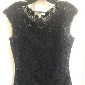 L.L Bennett Black Lace Top